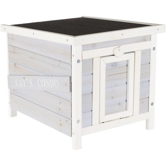 TRIXIE Outdoor Cat House, Weatherproof Cat House with Raised Floor, Hinged - Picture 1 of 6